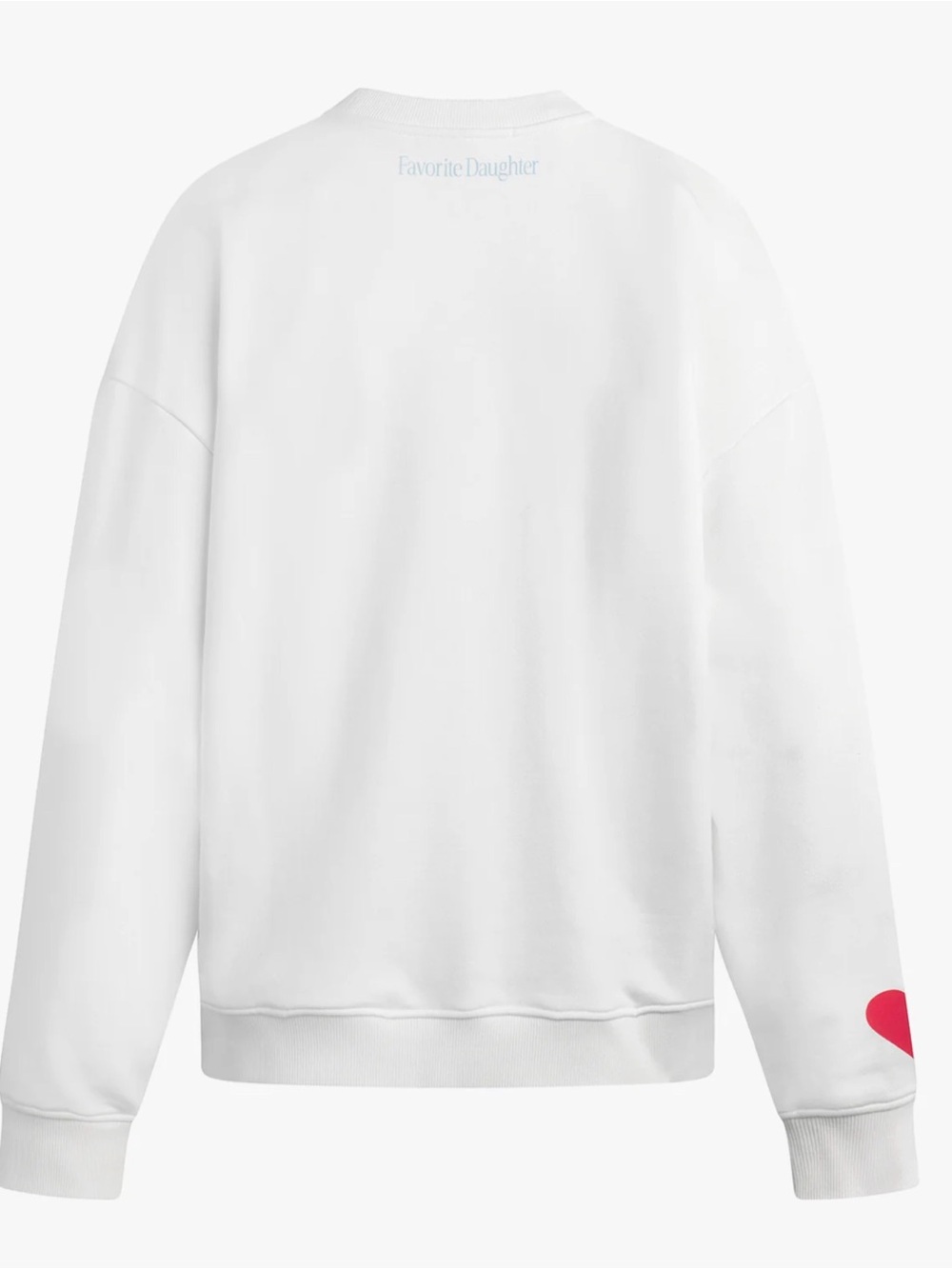 NWT Favorite Daughter Favorite Bride Boyfriend Sweatshirt in White - Picture 9 of 14